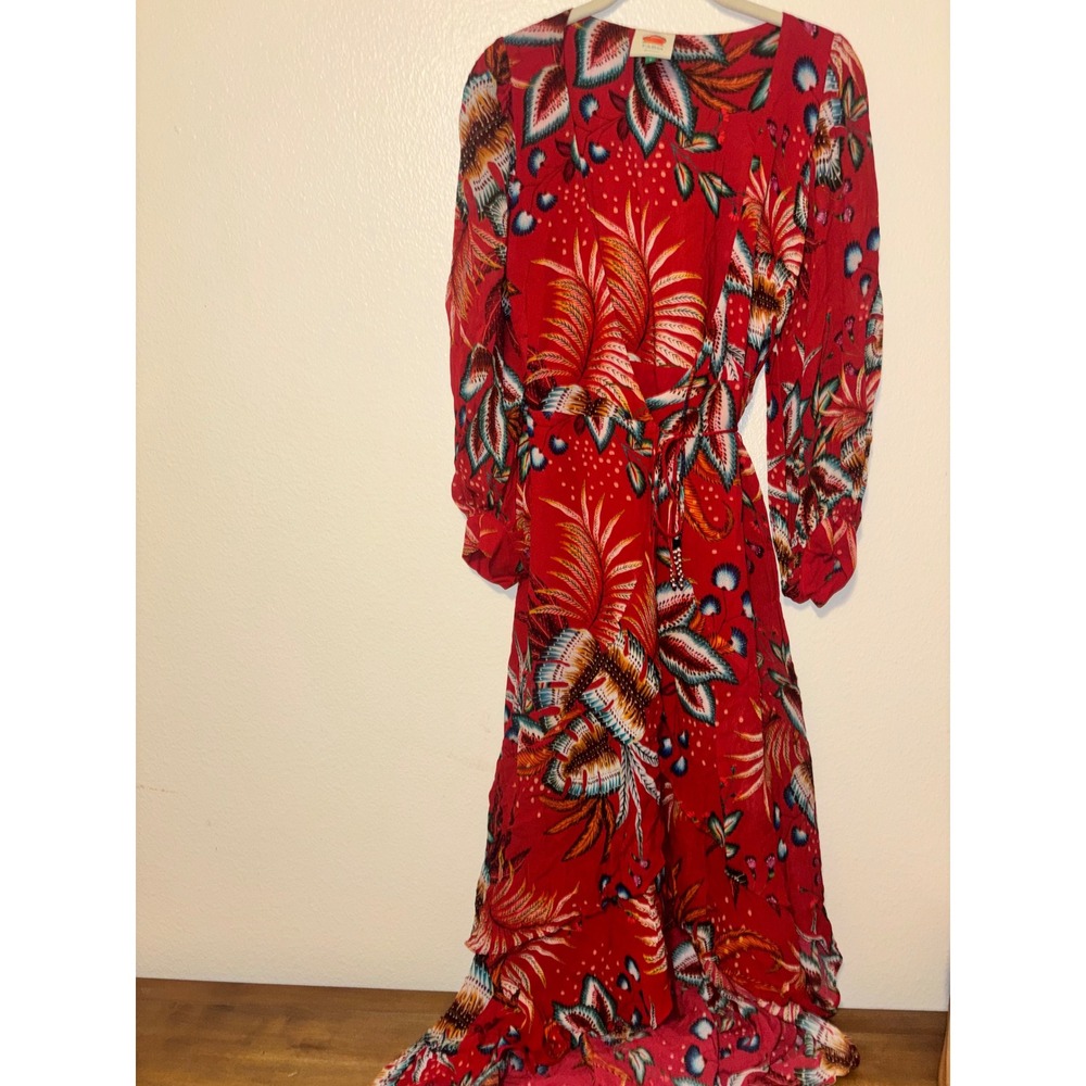 Farm Rio Winter Leaf Maxi Dress
In Red Multi color S - Picture 4 of 10